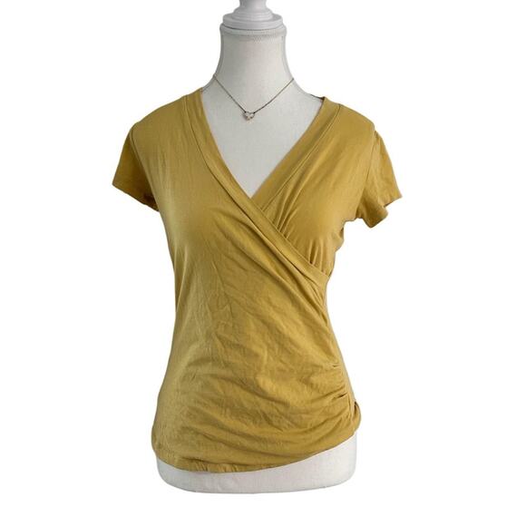 CAbi Tops - Cabi Size Medium Vintage Cotton Full Length Flattering Plunging Short Sleeve Top